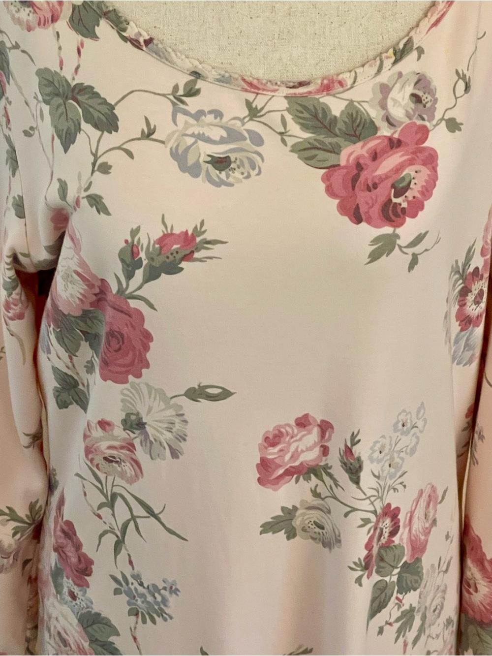 VTG Talbots Intimates Floral Cottagecore Lounge Dress Gown M - Picture 3 of 10